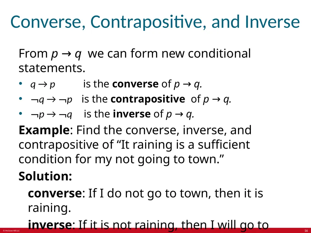 The Foundations: Logic and Proofs Chapter 1, Part - slide 16 of 64