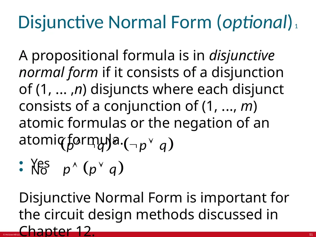 The Foundations: Logic and Proofs Chapter 1, Part - slide 51 of 64