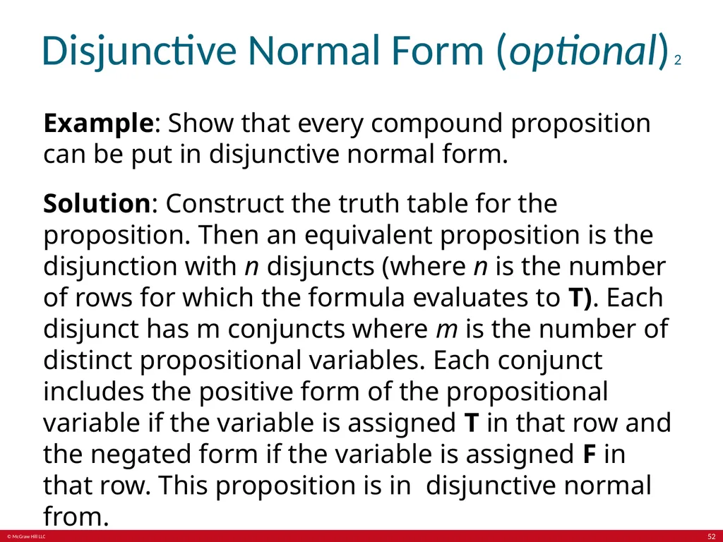 The Foundations: Logic and Proofs Chapter 1, Part - slide 52 of 64
