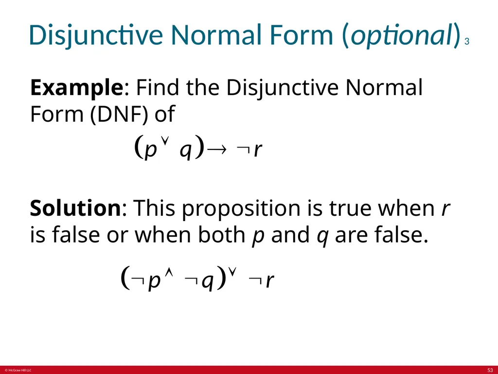 The Foundations: Logic and Proofs Chapter 1, Part - slide 53 of 64