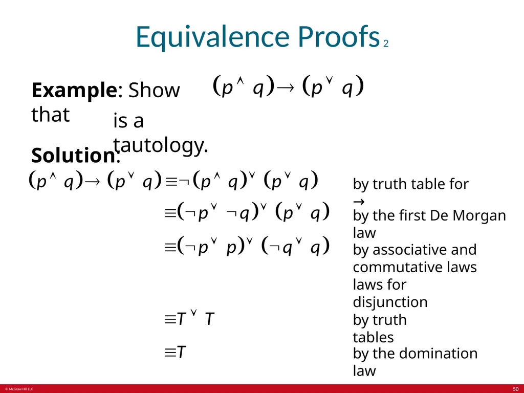 The Foundations: Logic and Proofs Chapter 1, Part - slide 50 of 64