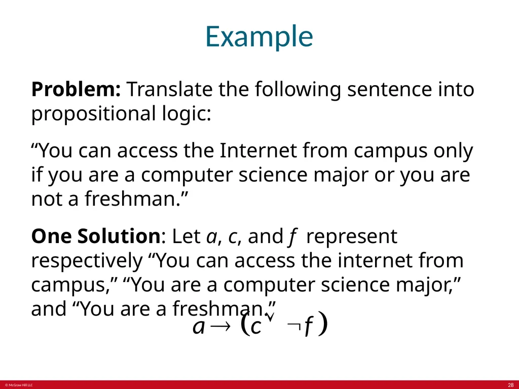 The Foundations: Logic and Proofs Chapter 1, Part - slide 28 of 64