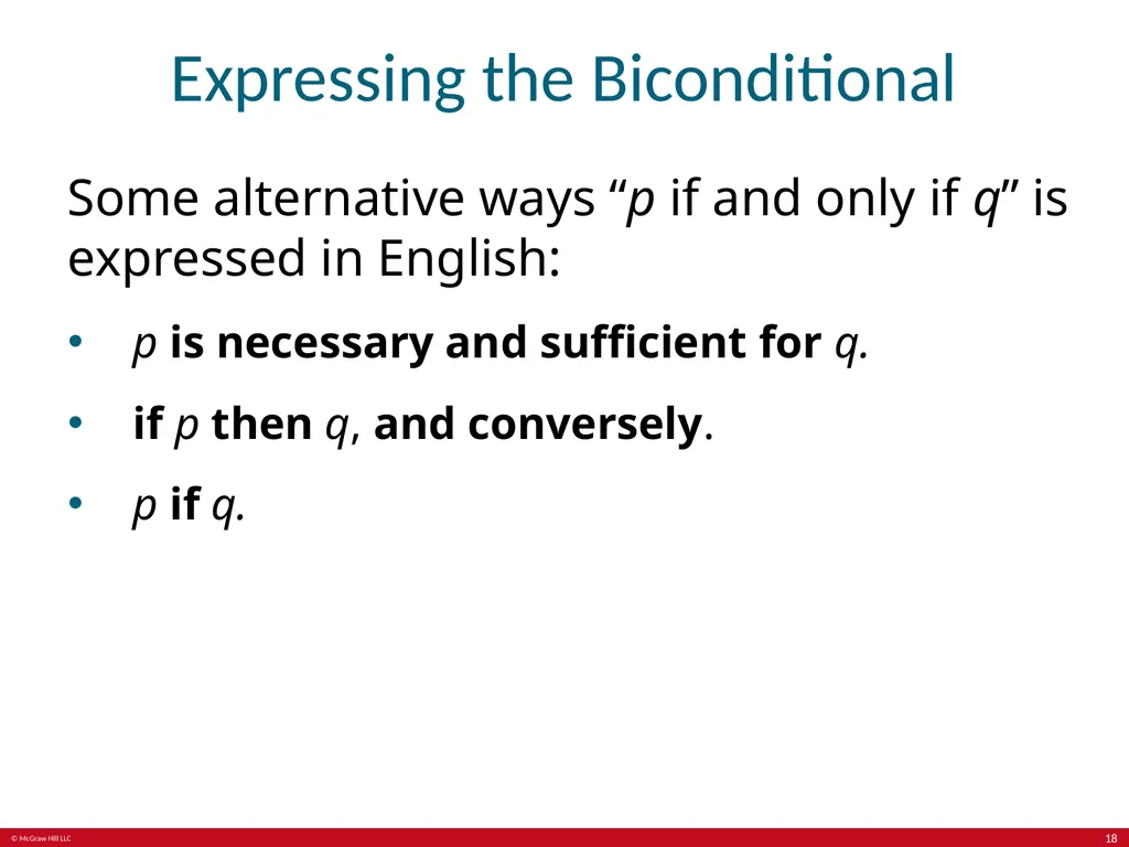 The Foundations: Logic and Proofs Chapter 1, Part - slide 18 of 64