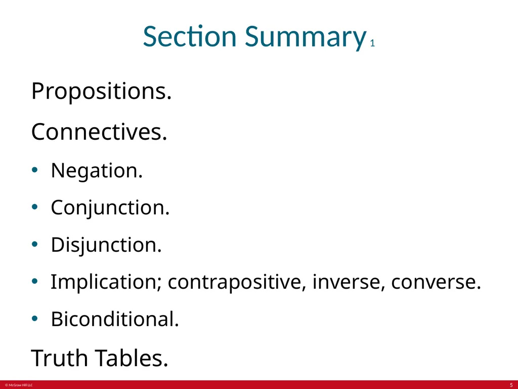 The Foundations: Logic and Proofs Chapter 1, Part - slide 5 of 64