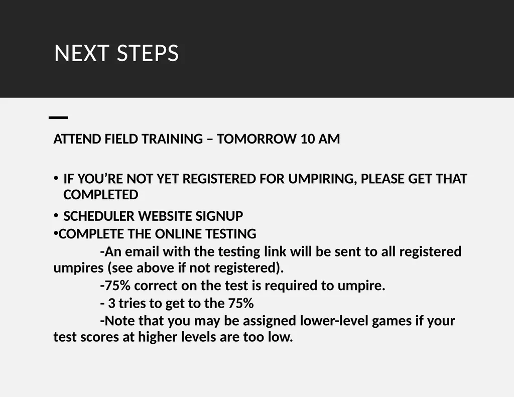 2025 UMPIRE TRAINING INTRODUCTION BAC – Carrie - slide 60 of 61