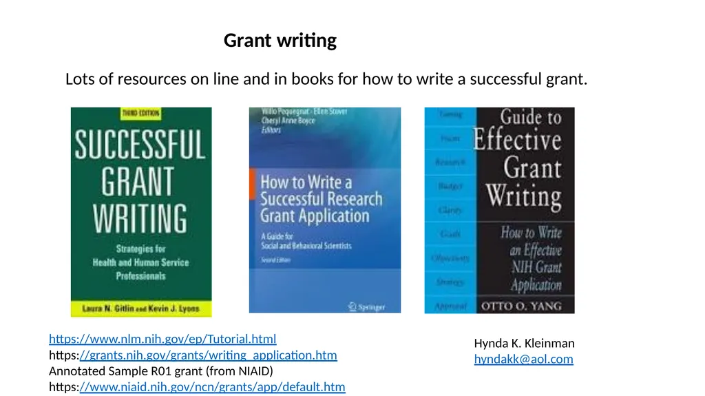 Grant writing Lots of resources on line and in - slide 1 of 69