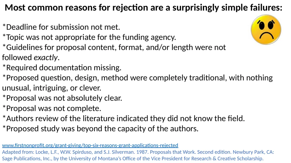 Grant writing Lots of resources on line and in - slide 12 of 69