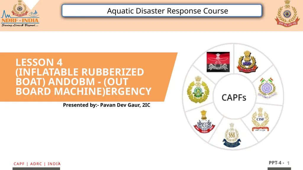 - 1 LESSON 4 (INFLATABLE RUBBERIZED BOAT) ANDOBM - - slide 1 of 61