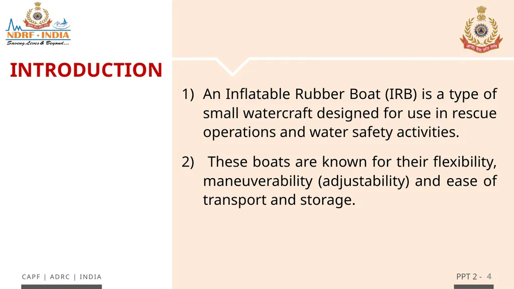 - 1 LESSON 4 (INFLATABLE RUBBERIZED BOAT) ANDOBM - - slide 4 of 61