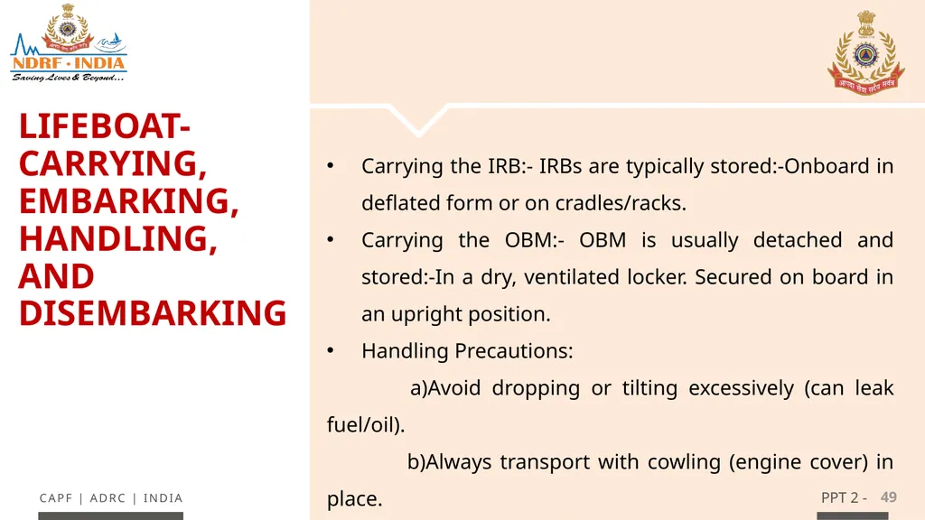- 1 LESSON 4 (INFLATABLE RUBBERIZED BOAT) ANDOBM - - slide 49 of 61