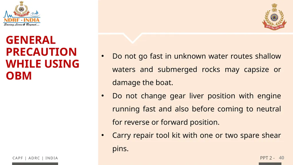 - 1 LESSON 4 (INFLATABLE RUBBERIZED BOAT) ANDOBM - - slide 40 of 61