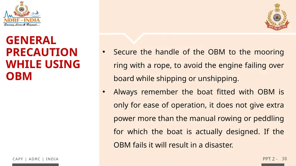 - 1 LESSON 4 (INFLATABLE RUBBERIZED BOAT) ANDOBM - - slide 38 of 61