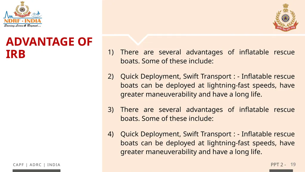 - 1 LESSON 4 (INFLATABLE RUBBERIZED BOAT) ANDOBM - - slide 19 of 61