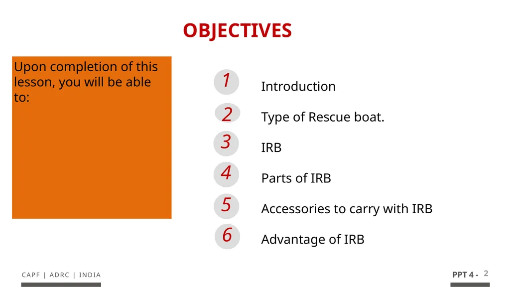 - 1 LESSON 4 (INFLATABLE RUBBERIZED BOAT) ANDOBM - - slide 2 of 61