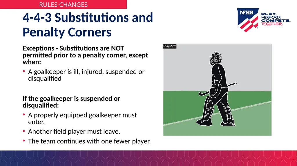 2026 NFHS Field Hockey Rules Changes 1-6-1 Player - slide 3 of 27