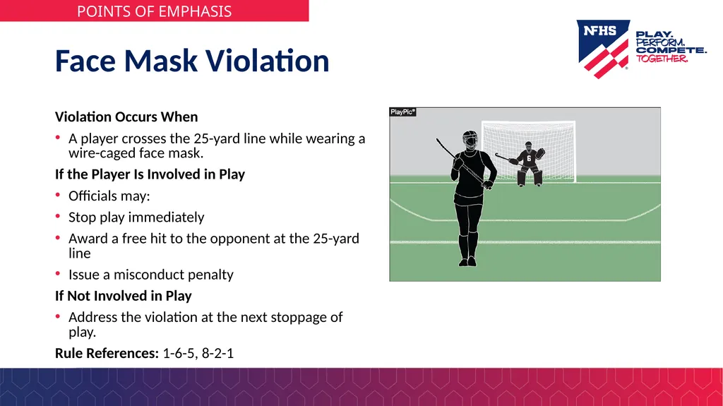 2026 NFHS Field Hockey Rules Changes 1-6-1 Player - slide 16 of 27
