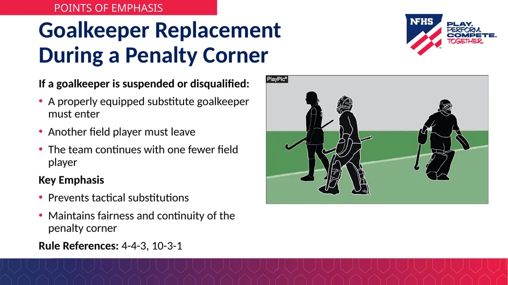 2026 NFHS Field Hockey Rules Changes 1-6-1 Player - slide 14 of 27