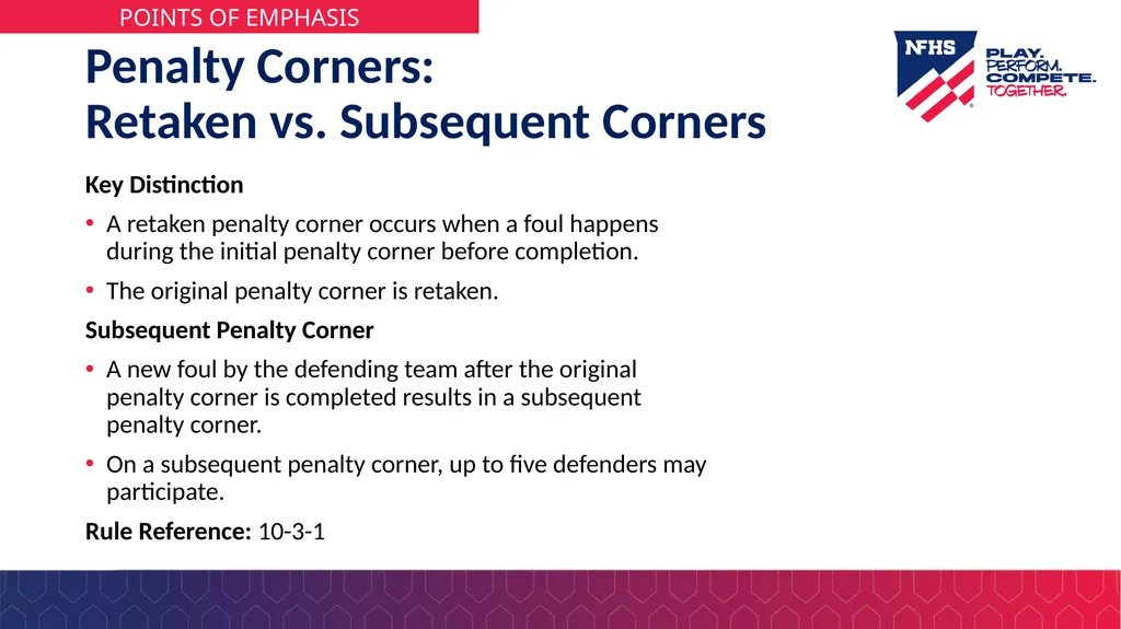 2026 NFHS Field Hockey Rules Changes 1-6-1 Player - slide 10 of 27
