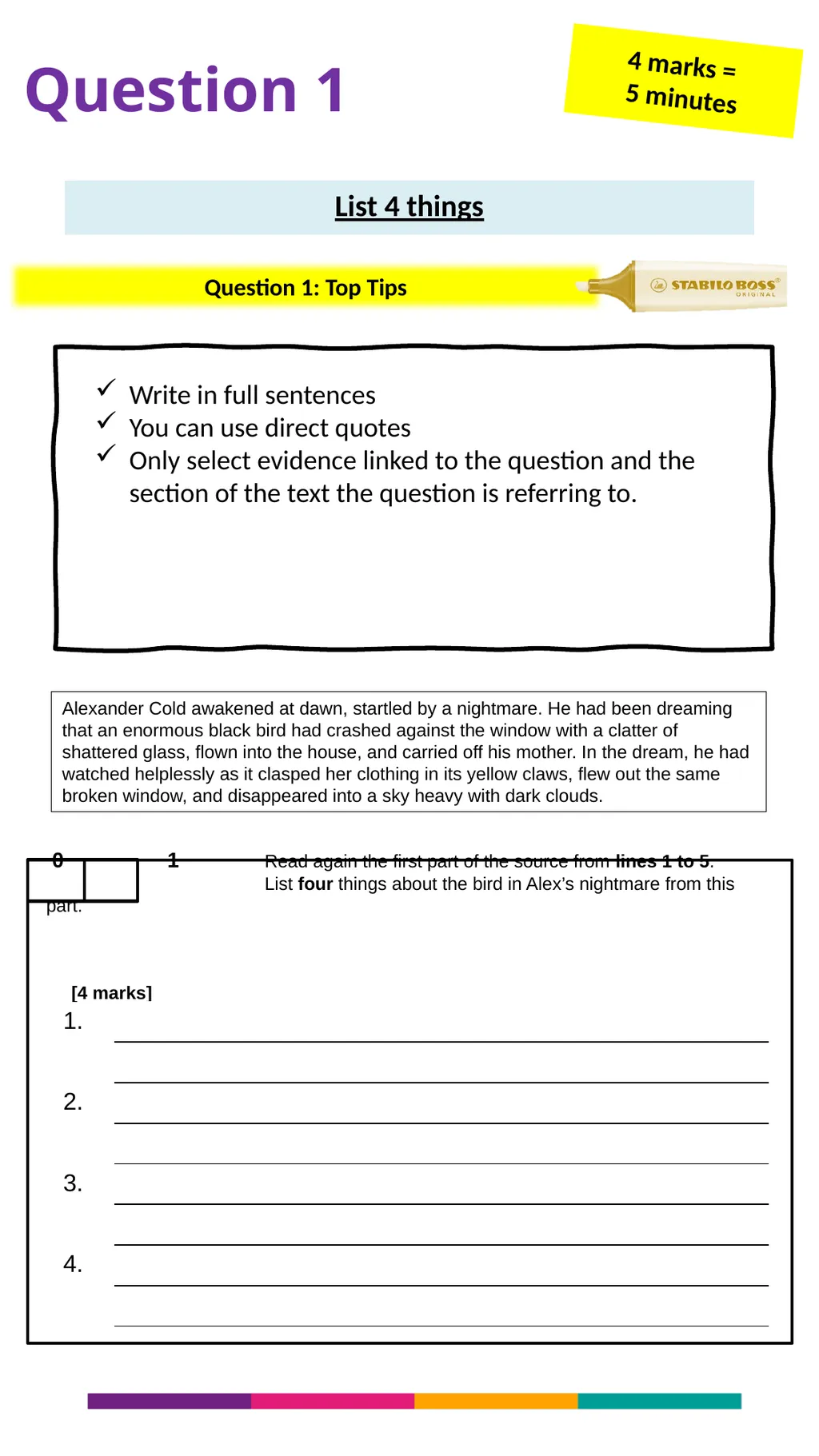 Language Paper 1 Walkthrough Revision Guide What - slide 4 of 16
