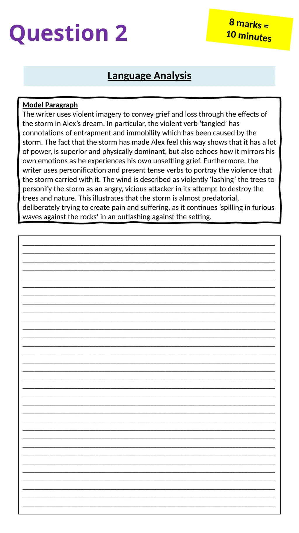 Language Paper 1 Walkthrough Revision Guide What - slide 7 of 16
