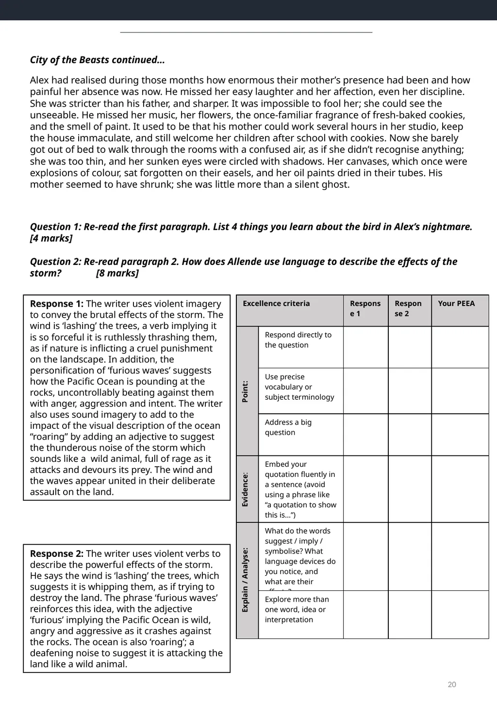 Top tips for AQA English Language Paper 1 – - slide 20 of 23