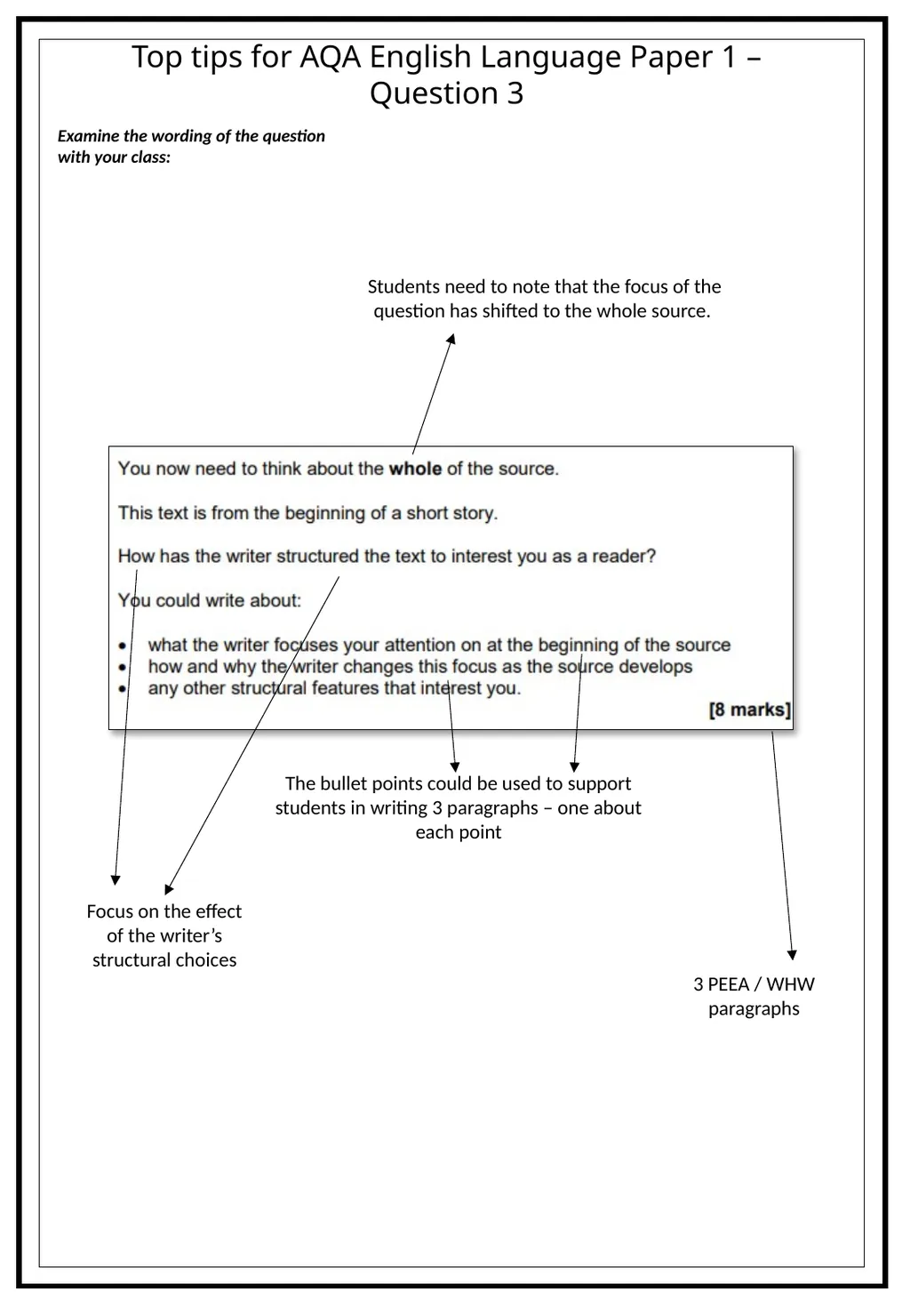 Top tips for AQA English Language Paper 1 – - slide 9 of 23