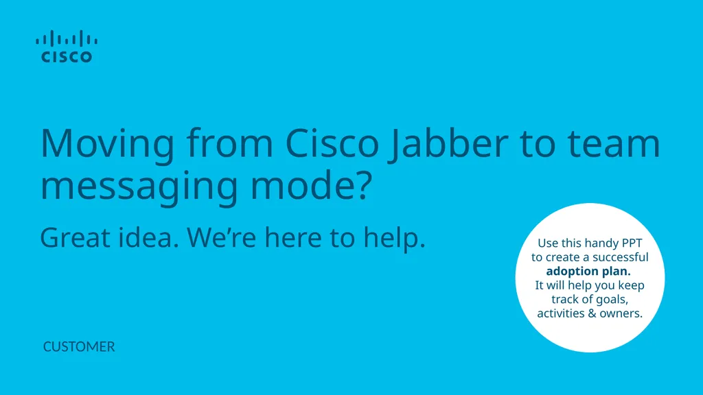 Moving from Cisco Jabber to team messaging mode? - slide 1 of 12