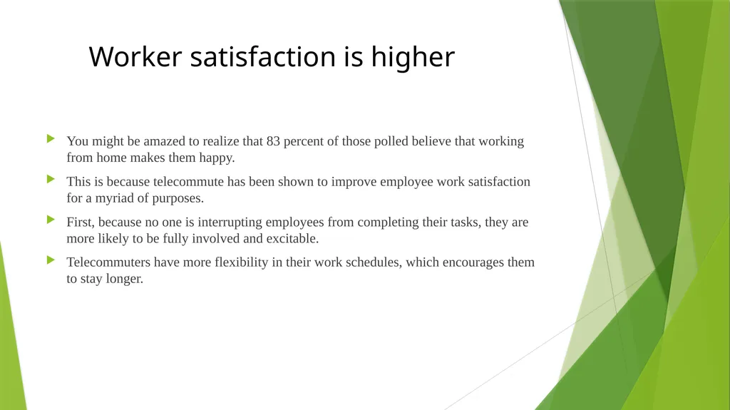 Telecommuting Student Name Instructor Name Course - slide 8 of 10