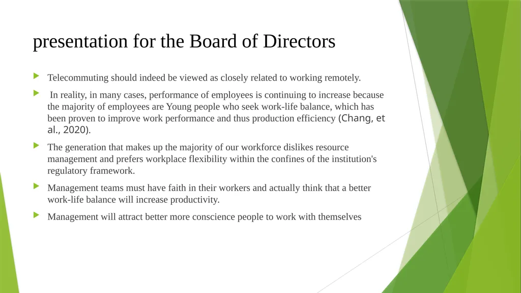Telecommuting Student Name Instructor Name Course - slide 3 of 10