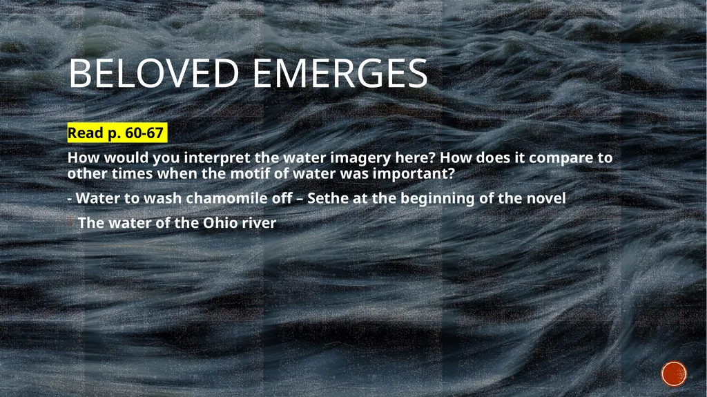 Beloved emerges LO: How does Toni Morrison evoke - slide 3 of 14