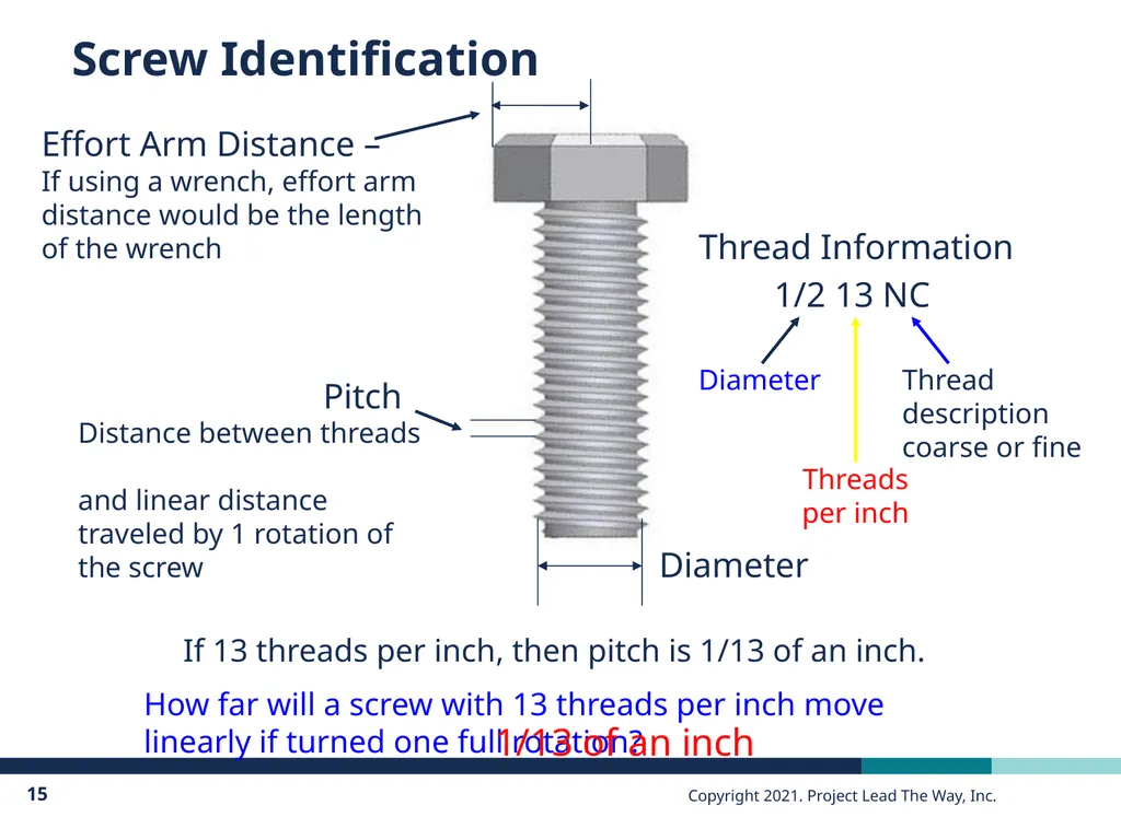 Mechanisms: Simple Machines Inclined Plane, Wedge, - slide 15 of 19