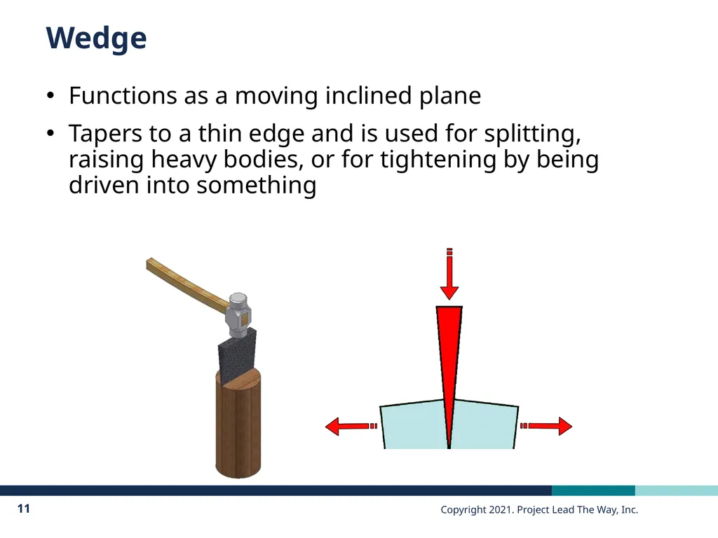 Mechanisms: Simple Machines Inclined Plane, Wedge, - slide 11 of 19