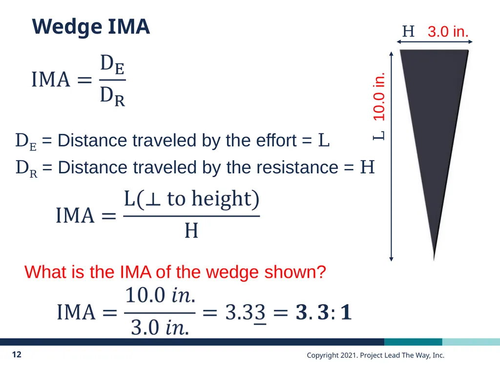 Mechanisms: Simple Machines Inclined Plane, Wedge, - slide 12 of 19