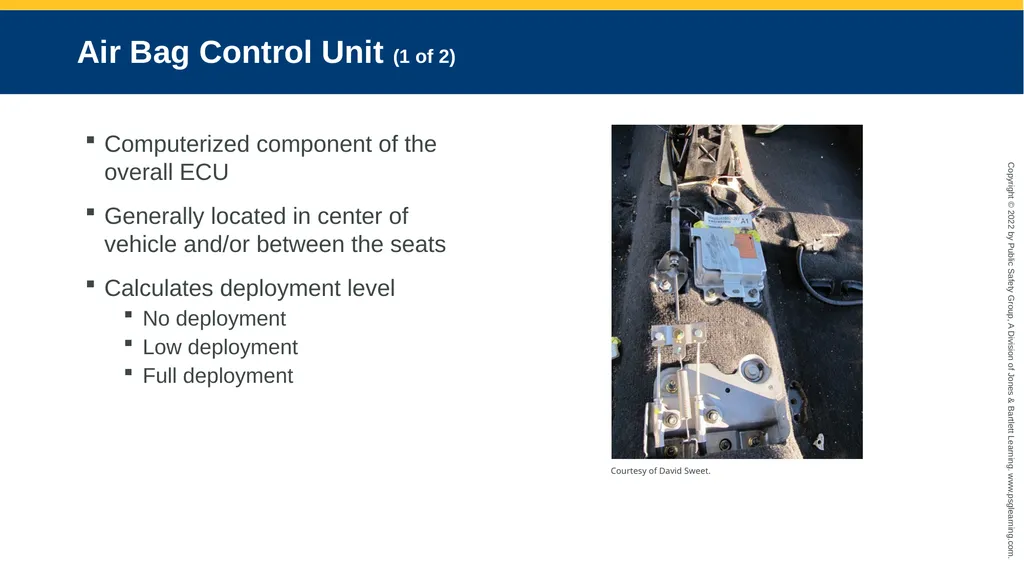 Supplemental Restraint Systems CHAPTER 6 Knowledge - slide 22 of 49