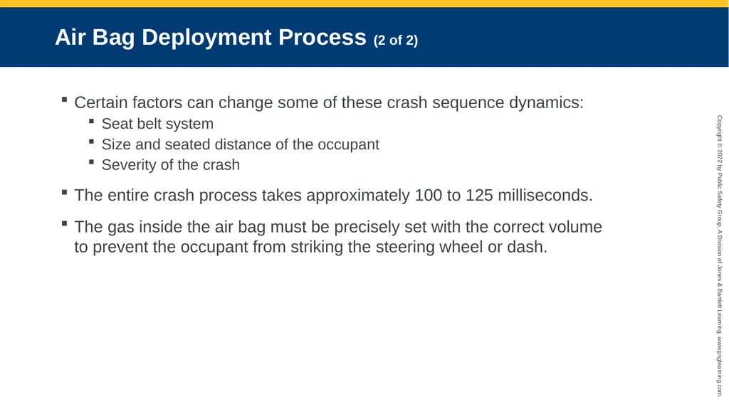 Supplemental Restraint Systems CHAPTER 6 Knowledge - slide 13 of 49
