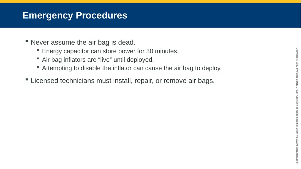 Supplemental Restraint Systems CHAPTER 6 Knowledge - slide 41 of 49