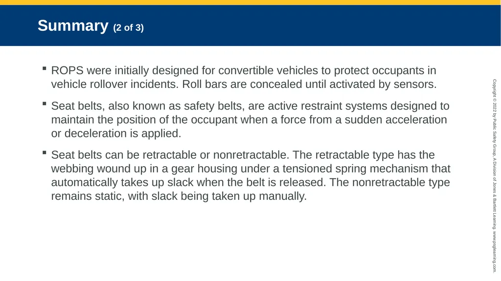 Supplemental Restraint Systems CHAPTER 6 Knowledge - slide 48 of 49