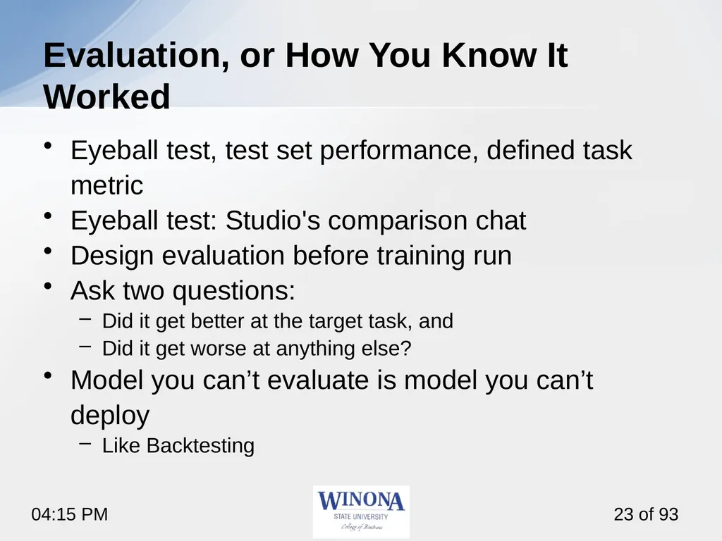 4. Fine-Tuning with Unsloth Studio So far, we used - slide 23 of 26