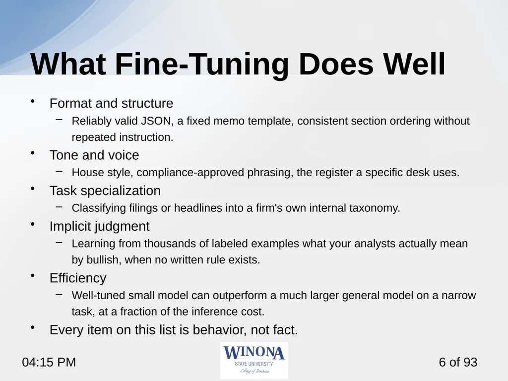 4. Fine-Tuning with Unsloth Studio So far, we used - slide 6 of 26
