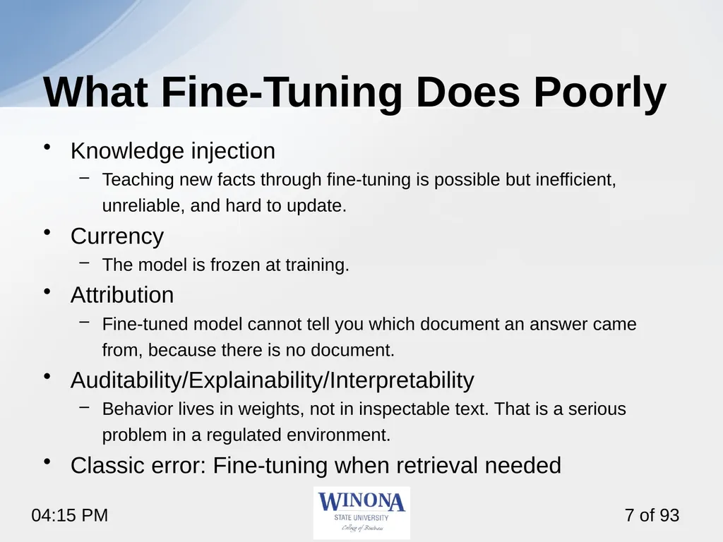 4. Fine-Tuning with Unsloth Studio So far, we used - slide 7 of 26