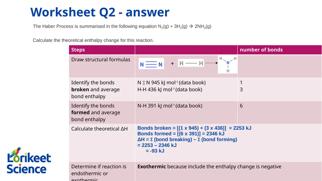 Using average bond enthalpies to calculate a - slide 11 of 14