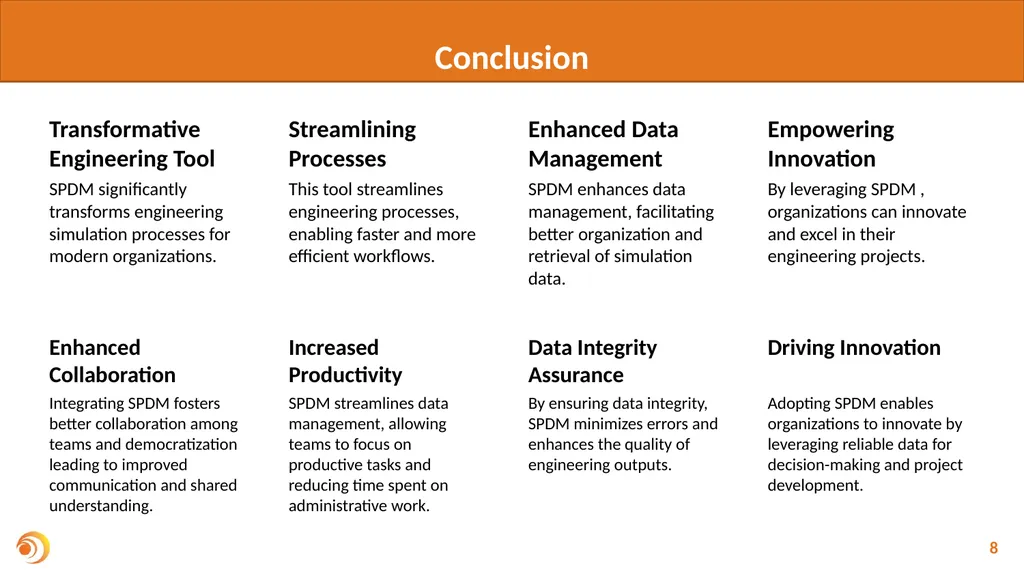 Simulation Process Data Management as part of the - slide 8 of 8