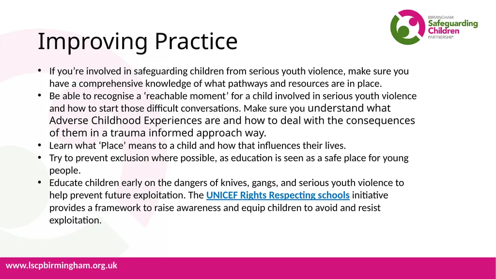 Learning Lessons from Serious Cases Briefing Note - slide 5 of 6