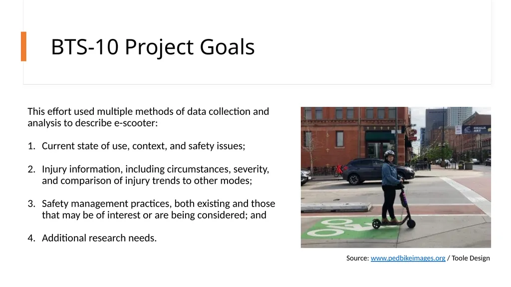 E-scooter Safety Issues and Solutions Project - slide 5 of 38