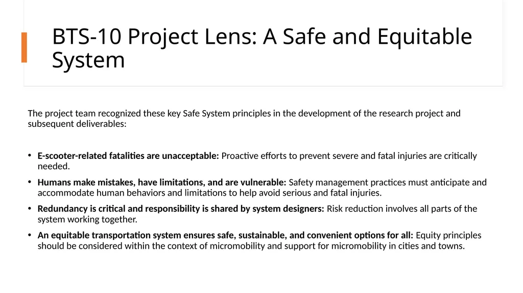 E-scooter Safety Issues and Solutions Project - slide 6 of 38