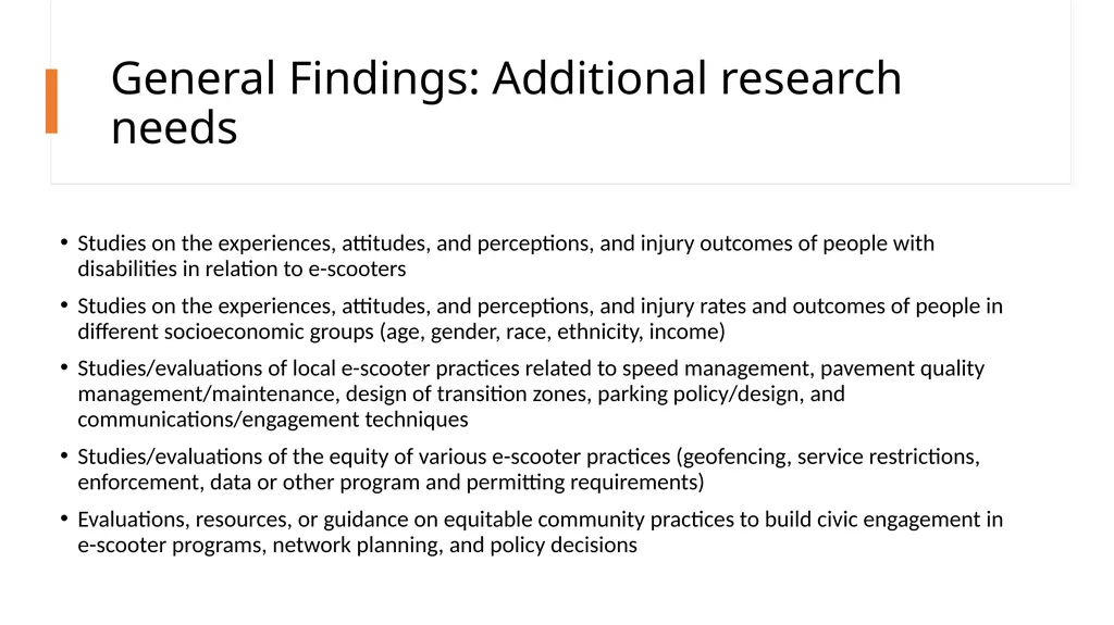E-scooter Safety Issues and Solutions Project - slide 17 of 38