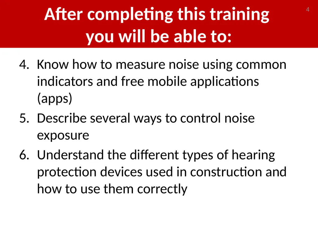 Construction Noise & Hearing Loss Prevention 30 - slide 4 of 31