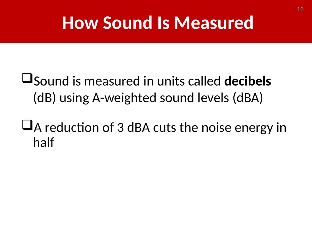 Construction Noise & Hearing Loss Prevention 30 - slide 16 of 31