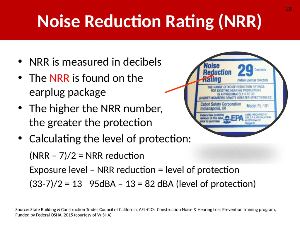 Construction Noise & Hearing Loss Prevention 30 - slide 28 of 31