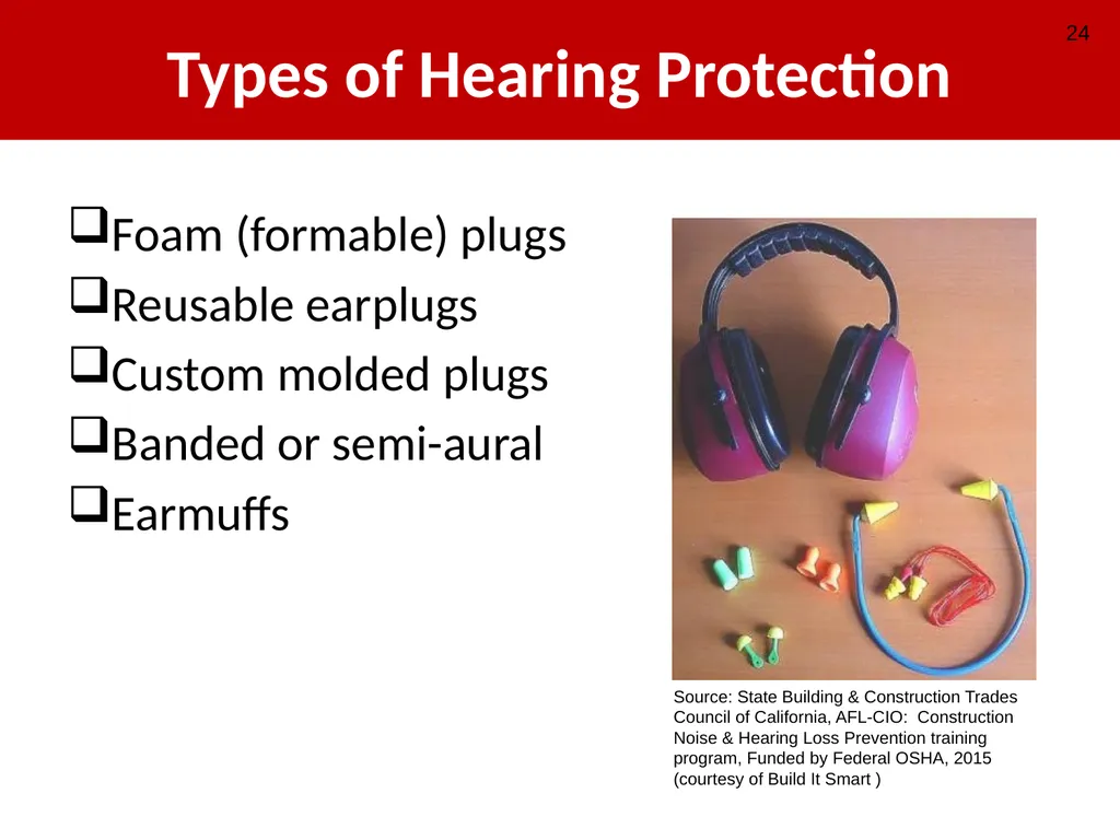 Construction Noise & Hearing Loss Prevention 30 - slide 24 of 31